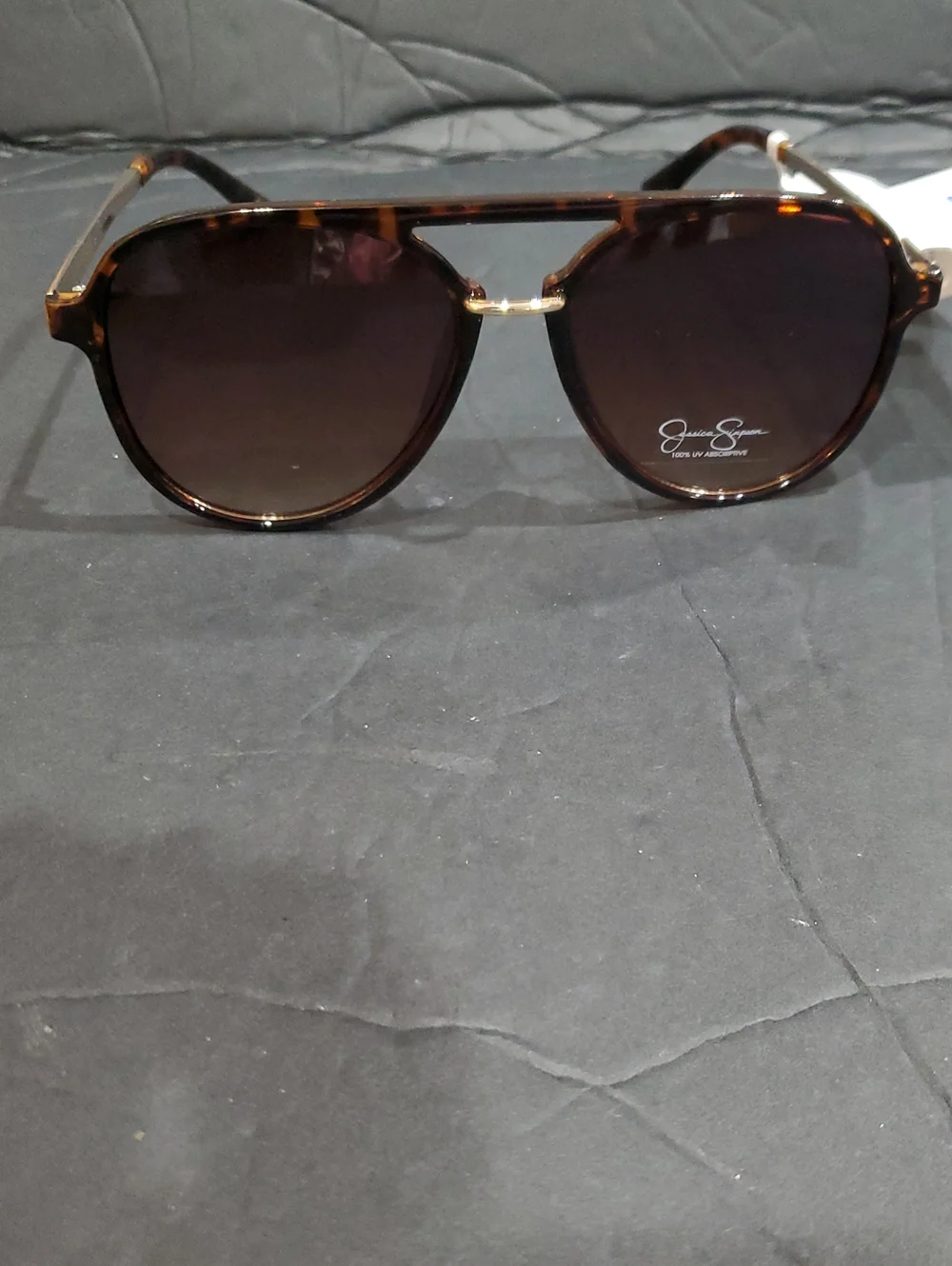 Jessica Simpson j6382 brown tortoiseshell aviator flat brow style sunglasses new